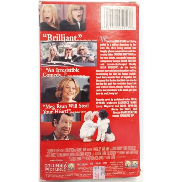 Hanging Up VHS Meg Ryan Diane Keaton Lisa Kudrow Walter Matthau Comedy Vintage - Picture 3 of 3
